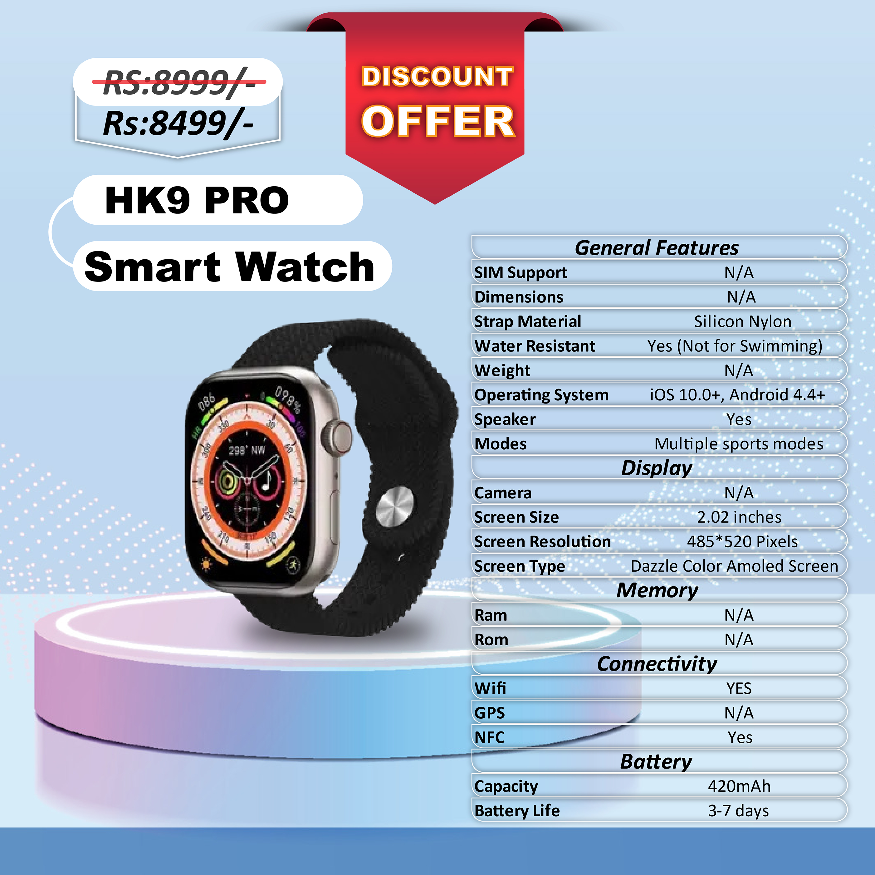 HK9 Pro Smart Watch – Mobile Cover pakistan